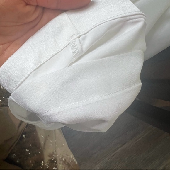 🌟NWT VICI collection belted high waisted wide leg pants/trousers, white, size M - Picture 10 of 10